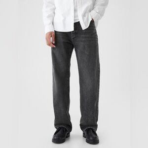 GAP Teen Organic Cotton '90s Loose Jeans Size 14 Washed Black